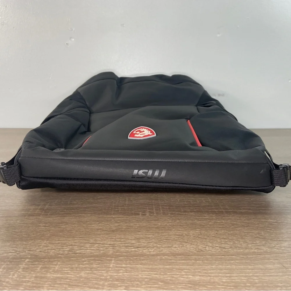 MSI Urban Raider Gaming Backpack Unisex Black Red Dragon Logo 17 In. Laptop Bag